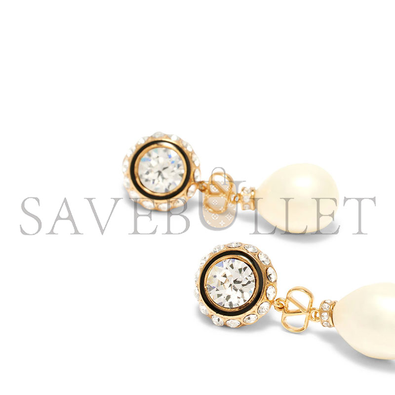 Va1e*ntin0 garavani vlogo embellished drop earrings in gold